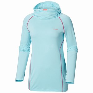 Columbia PFG Tamiami™ Heather Knit Hoodie Dam Blå/Rosa (XGFHN9431)